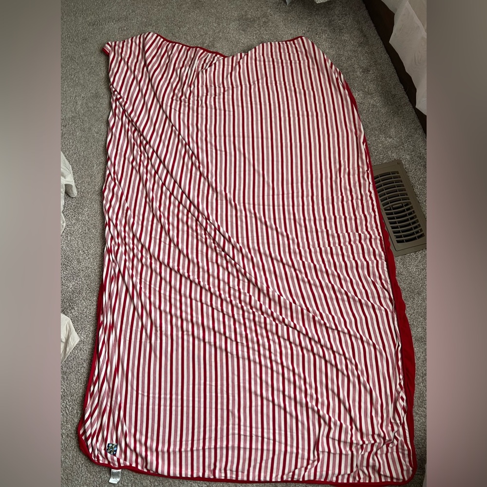 Kickee Pants Crimson Candy Cane Toddler Blanket